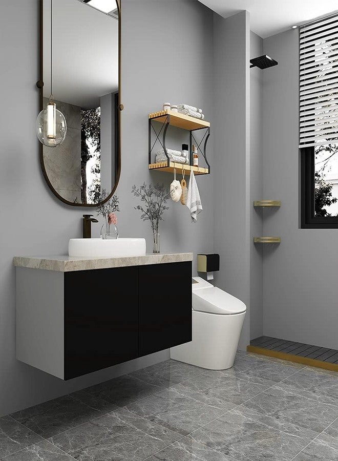 صن بيرد ورق جدران أسود من صن بيرد، ورق لاصق أسود غير لامع، أسود صلب، محكم، ذاتي اللصق، قابل للإزالة، لفة فيلم فينيل سميك للخزائن، ديكور جدران غرف النوم (30 × 127 سم) - Image 2